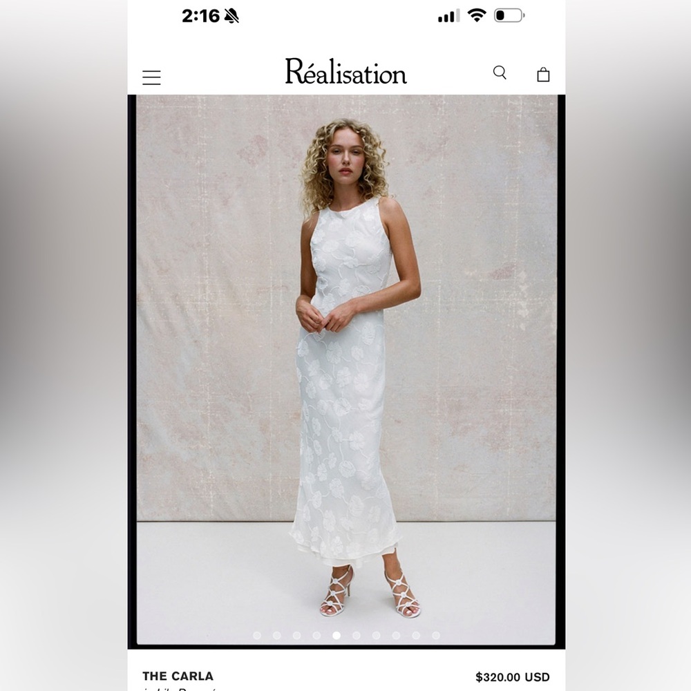 Realisation Par Ivory Floral Midi Dress
